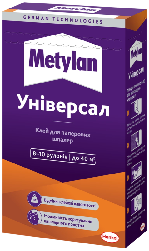 Клей для усіх видів паперових шпалер METYLAN Універсал